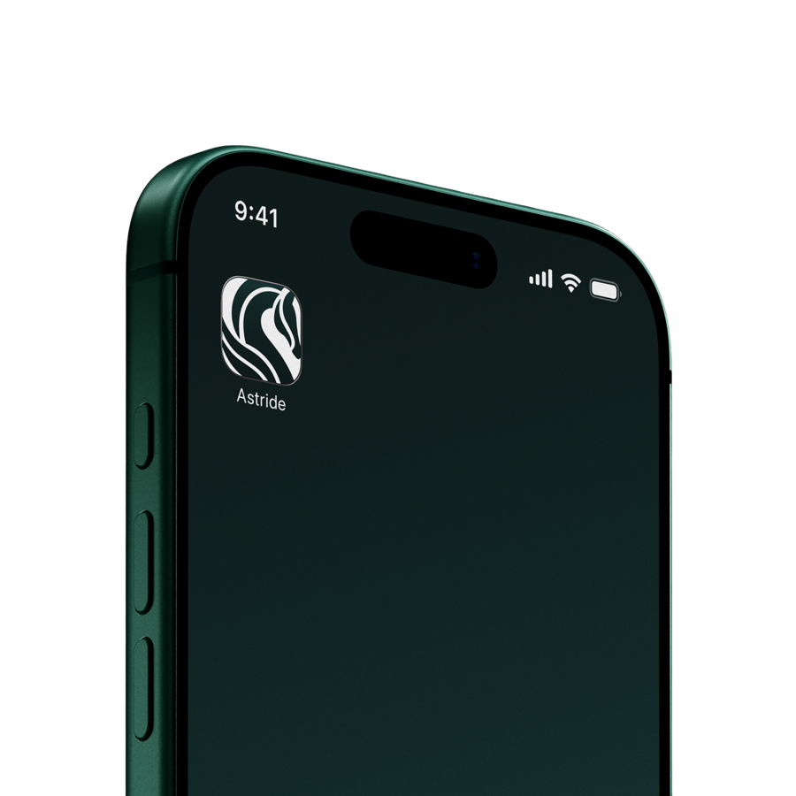 iPhone showing the Astride app icon